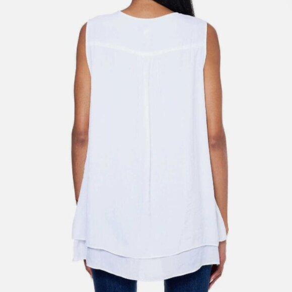 Cristina B Top White Sleeveless Women's Size XXL - Picture 11 of 11